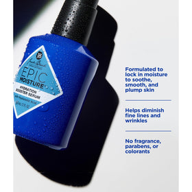 Packaging of Jack Black Epic Moisture Serum emphasizes fragrance-free formula.