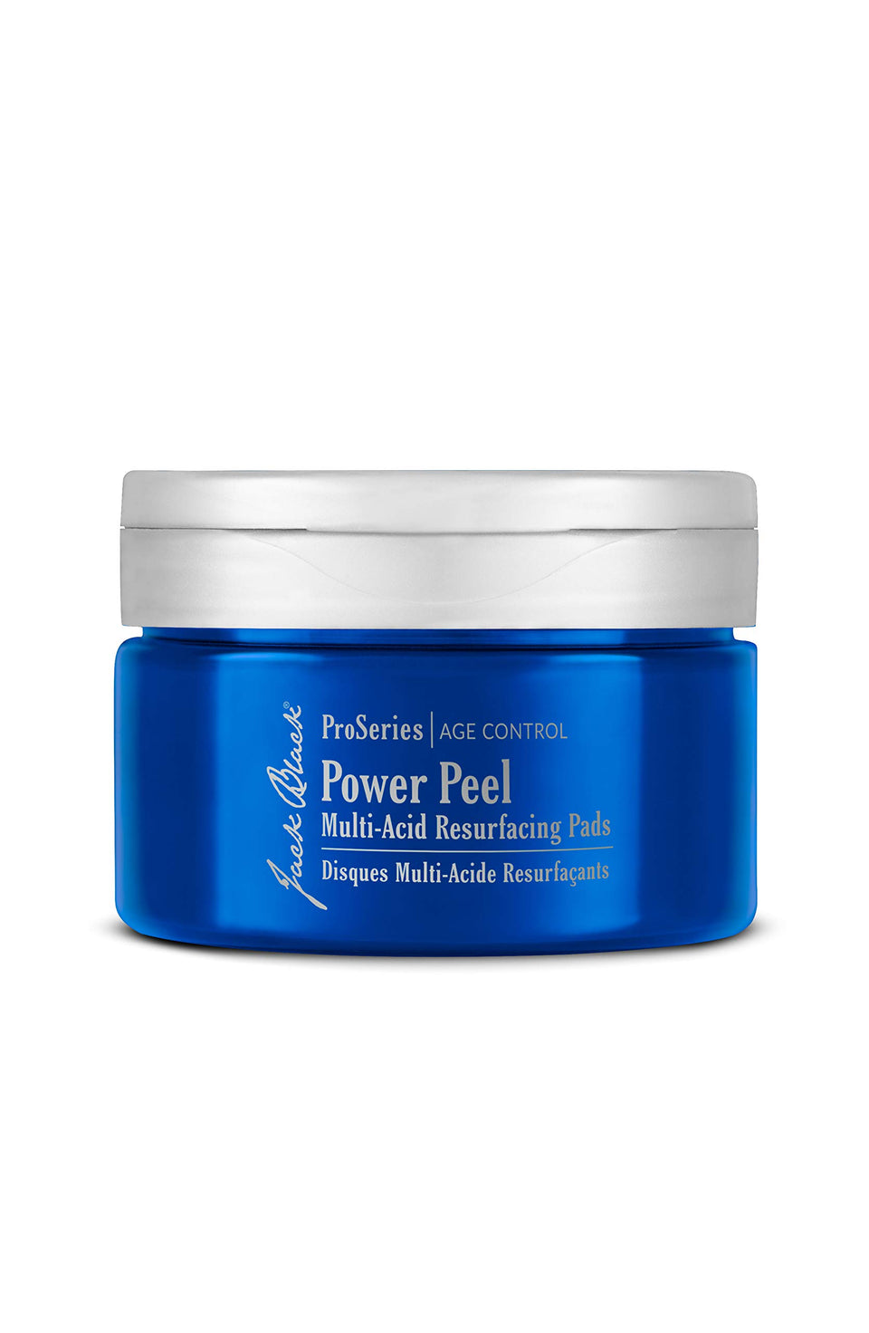 Jack Black Power Peel bottle and pads for smoother skin and clearer pores