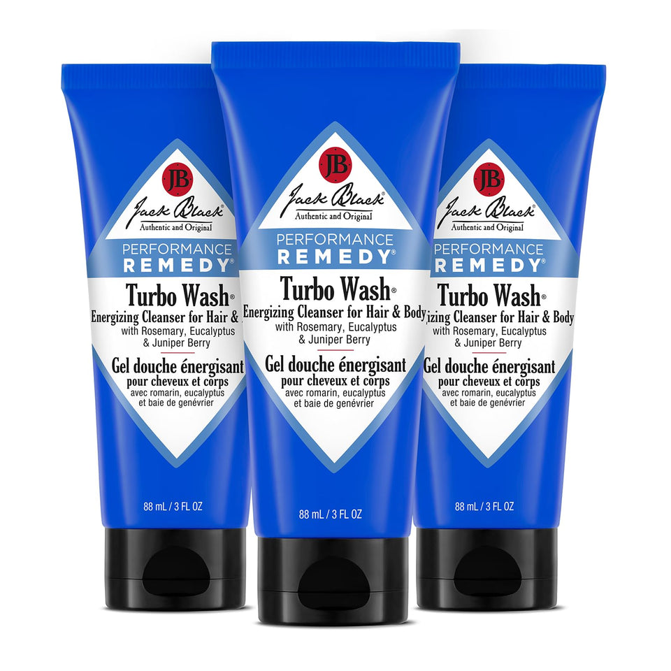 Jack Black Turbo Wash energizing bottle reveals a refreshing dual-cleanse for body and hair