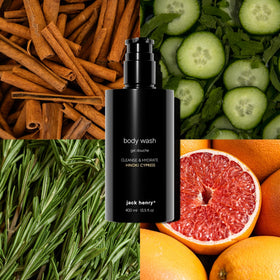 Jack Henry body wash men natural fragrance drops visualize botanical scent layers