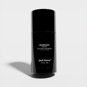 Jack Henry deodorant bottle front view with Hinoki Cypress scent for long-lasting protection