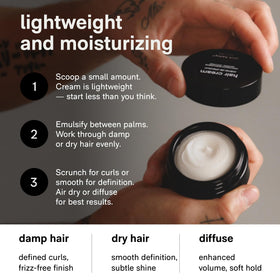 Jack Henry Hair Cream works on all hair types for versatility