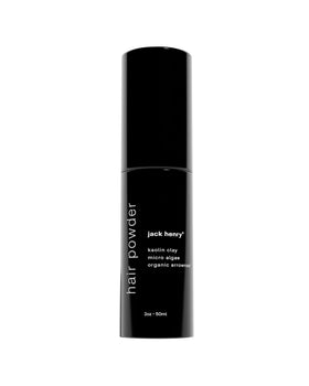 Jack Henry Hair Texturizing Powder bottle closeup showing compact design for on-the-go styling