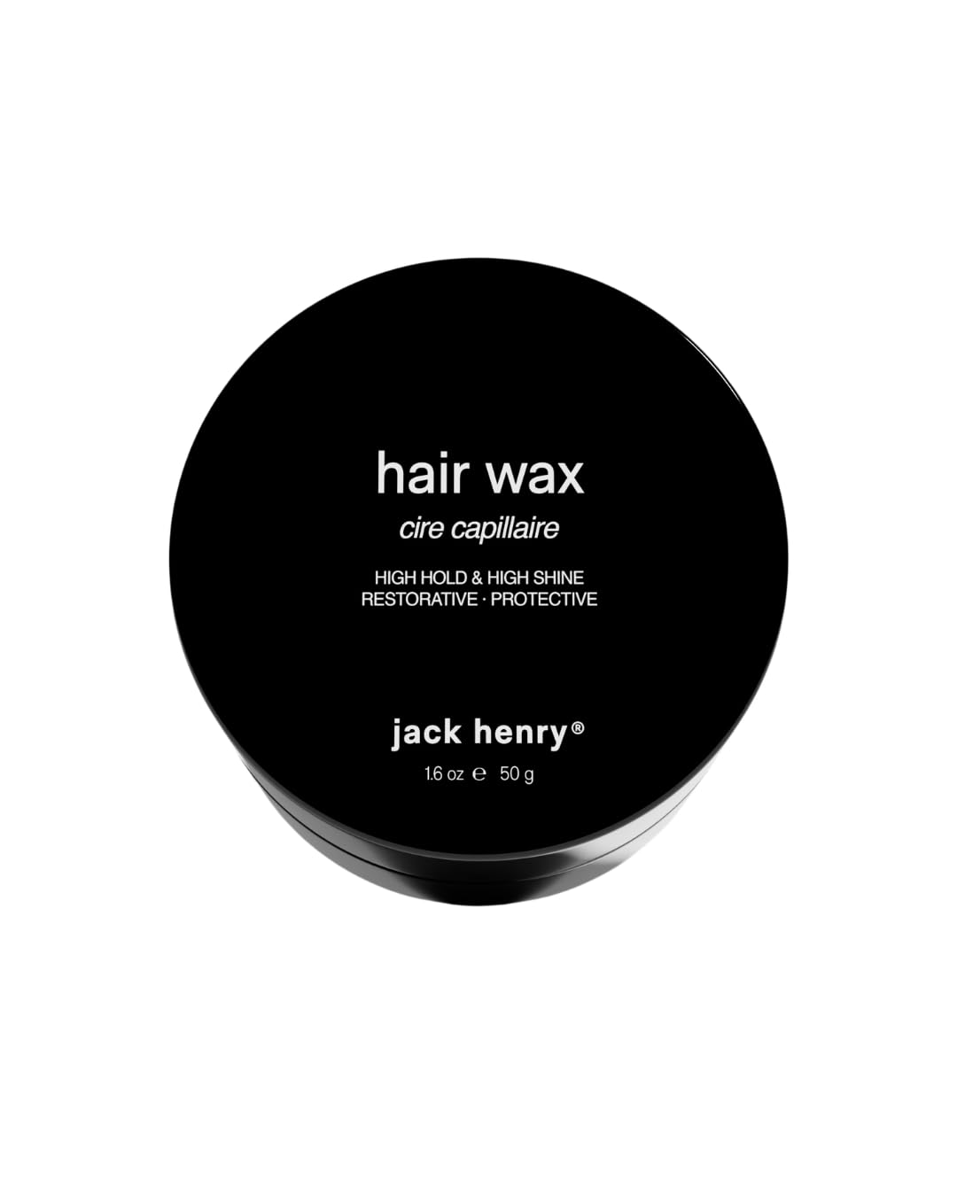 Jack Henry Hair Wax wet-look slick-back for all-day shine and control.