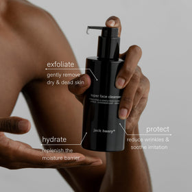 Jack Henry Hydrating Facial Cleanser coriander and citrus scent captured.