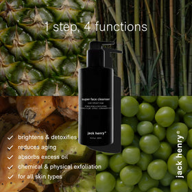 Jack Henry Hydrating Facial Cleanser vitamin C rich formula supports a healthy glow.