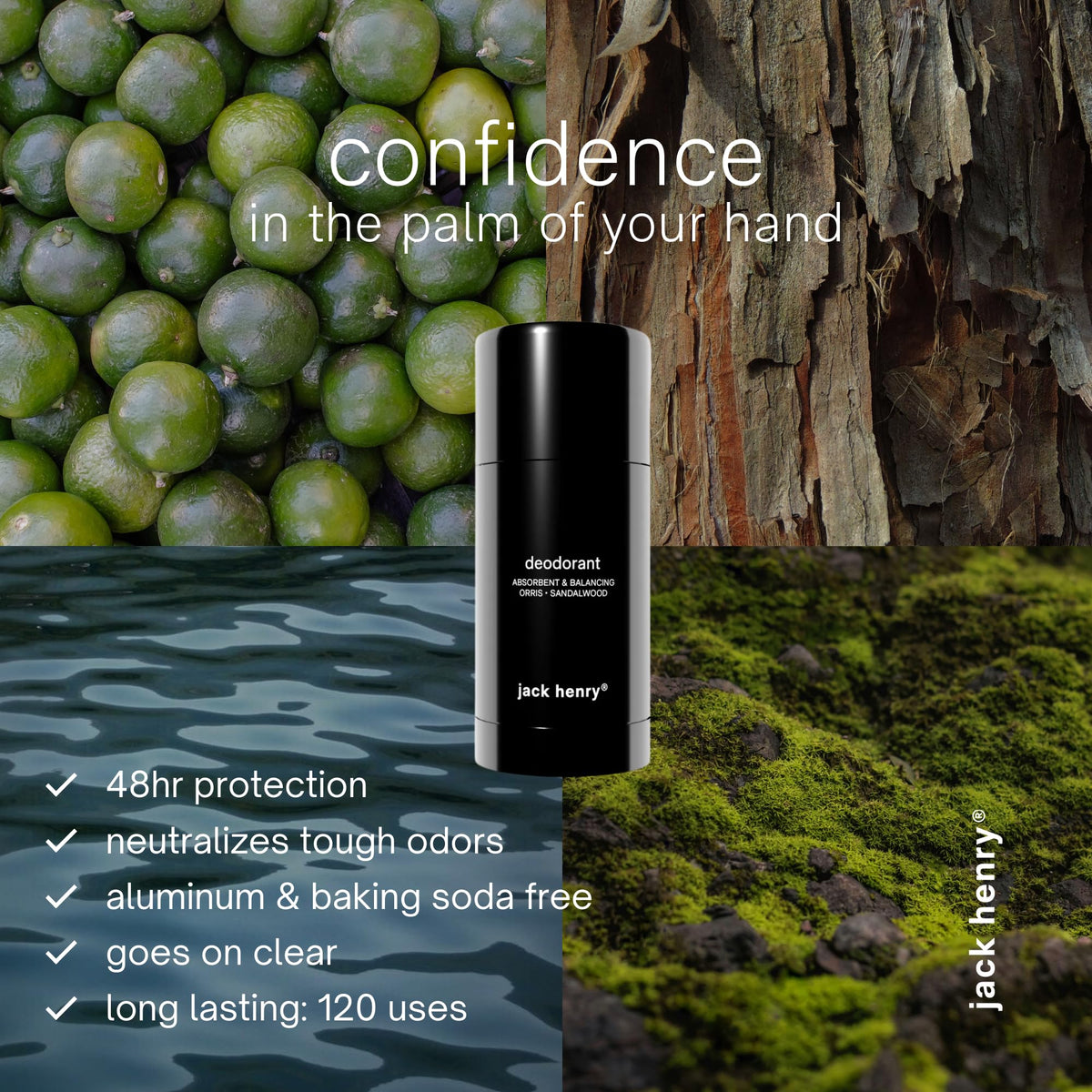 Jack Henry probiotic Lactobacillus Ferment for microbiome-friendly odor protection.