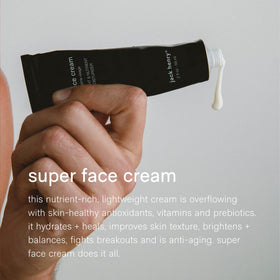 Jack Henry Super Face Cream shows baobab oil component and omega nourishment.