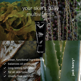 Jack Henry Super Face Cream highlights prickly pear oil for antioxidant-rich skin nourishment.