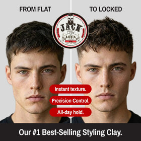 Jack The Barber hair clay texture being applied for lift