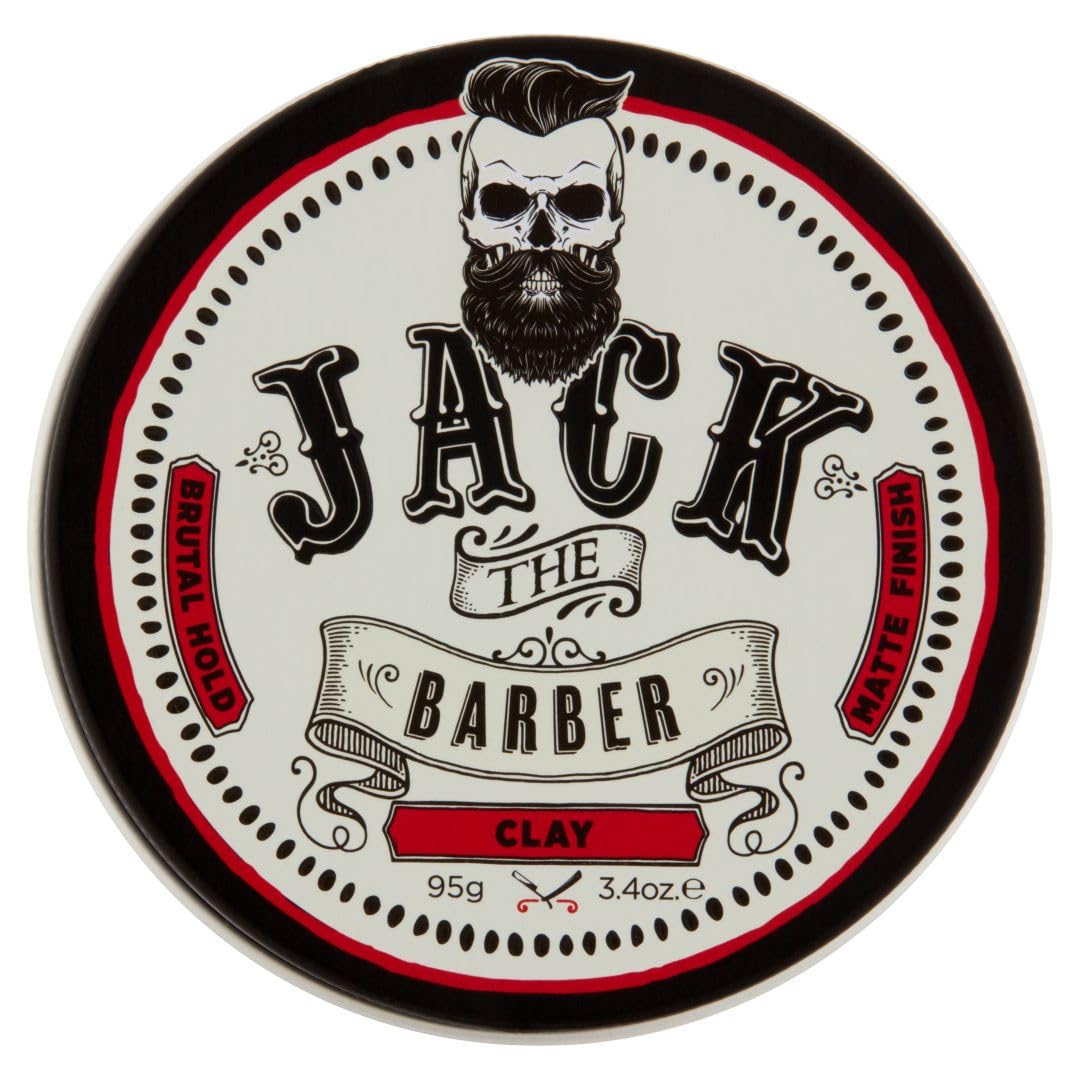 Jack The Barber Hair Clay tin close-up for versatile matte styling