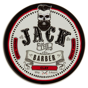 Jack The Barber Hair Clay tin close-up for versatile matte styling