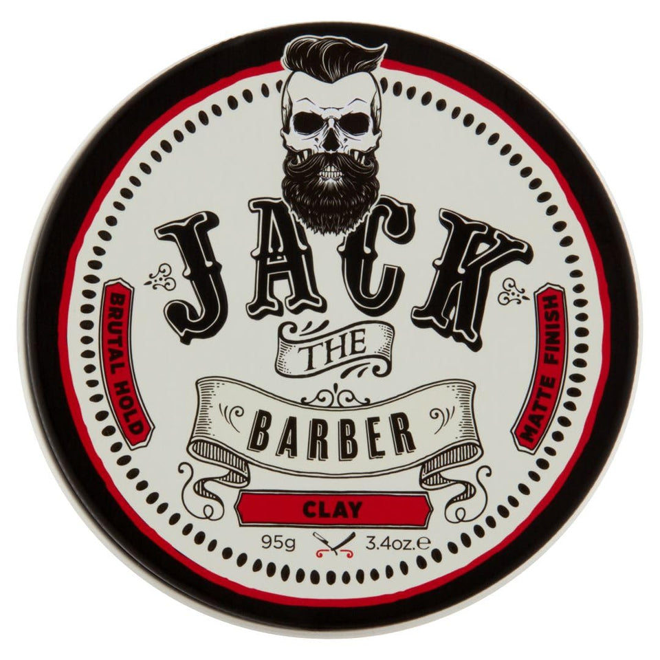 Jack The Barber Hair Clay tin close-up for versatile matte styling