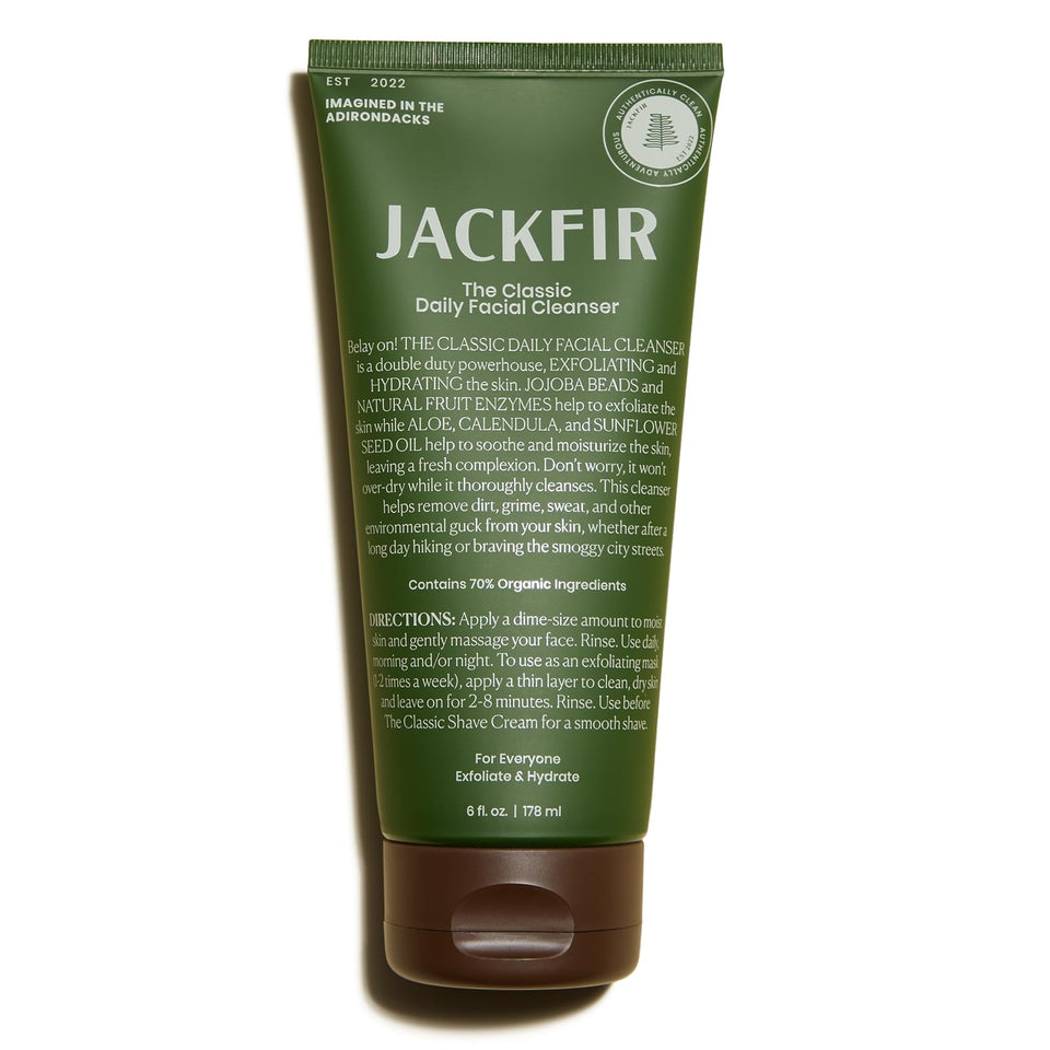 Jackfir Classic Daily Cleanser bottle front for everyday exfoliation and hydration.