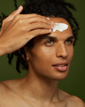 Sustainable packaging with recycled tubes and FSC paper cartons for Jackfir cleanser.