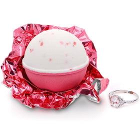 Jackpot Candles bath bomb dissolving in tub with rich color and scent