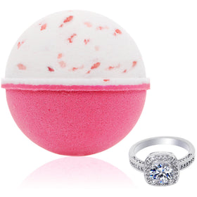 Jackpot Candles bath bomb front view with pink Himalayan salt, spa-like aroma