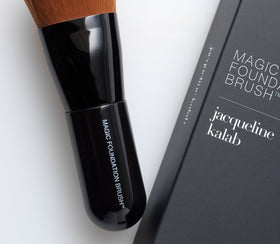 Jacqueline Kalab Magic Foundation Brush reaches eyes and nose for flawless precision.