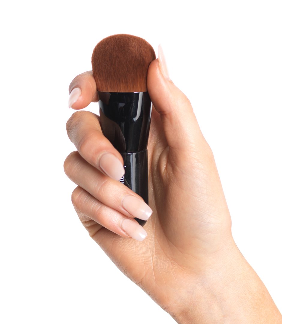Jacqueline Kalab Magic Foundation Brush soft Taklon fibers glide smoothly on skin.
