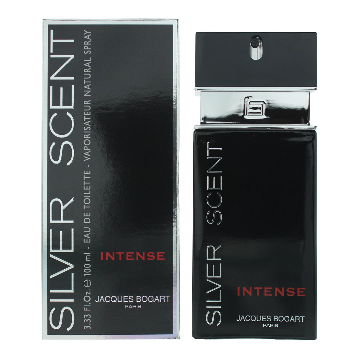 Jacques Bogart Silver Scent Intense bottle front for everyday confidence.