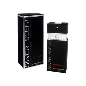 Jacques Bogart Silver Scent Intense cap detail showing premium design.