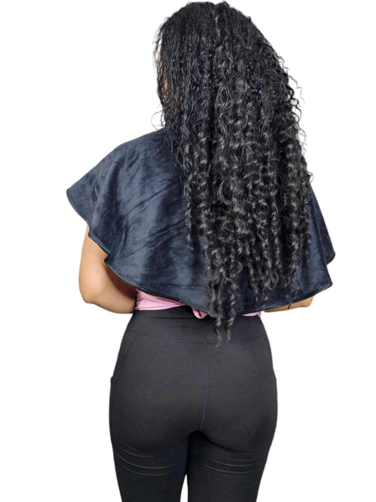 JADASH full-shoulder coverage keeps neck and upper back shielded during treatments.