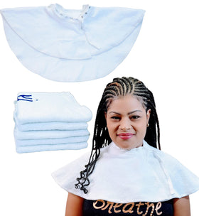 JADASH round towel for barbers and salons with built-in neck collar