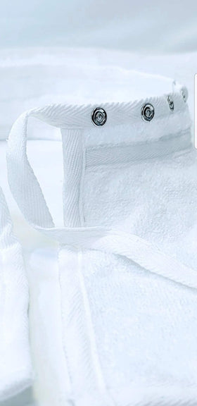 JADASH towel with inner collar stays in place during treatments