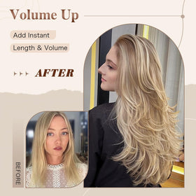 Jadeadyseg Long Wavy Layered Curtain Bangs Wig shaping the face