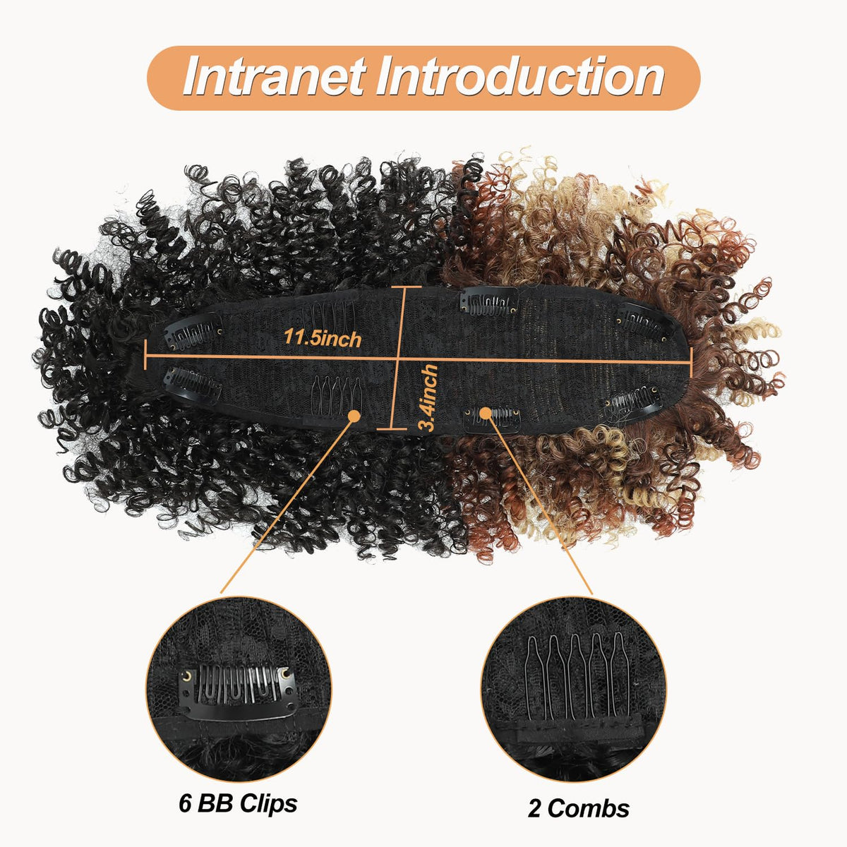 Heat-resistant synthetic fibers maintain curls after washing.