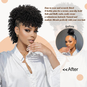 Jadeadyseg Mohawk wig side view shows textured curls for dynamic party looks