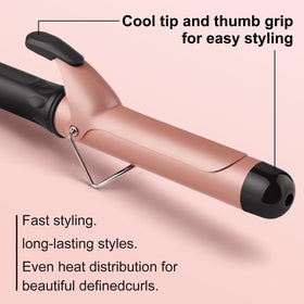 JAETON heat-resistant glove and anti-scald tip for safer curling
