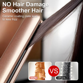 JAETON flat iron digital display shows precise temperature for control.