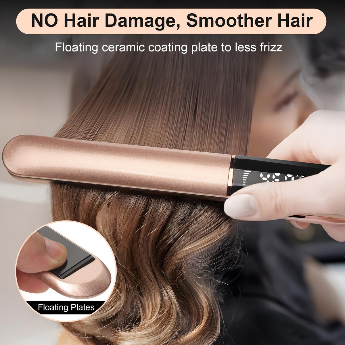 JAETON flat iron dual voltage ideal for travel worldwide.