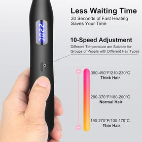 JAETON hair straightener pencil flat iron side view highlights compact travel-friendly design.
