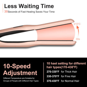 JAETON pencil flat iron with adjustable temperature for versatile hair types
