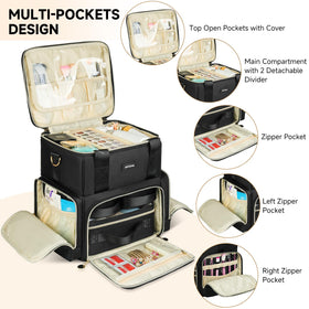 Jaffzora upper compartment with detachable dividers keeps items sorted