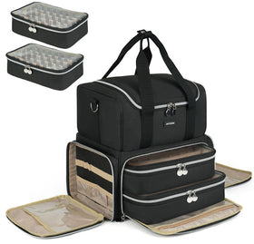 Jaffzora extra-large organizer front view offers easy access to nail supplies.