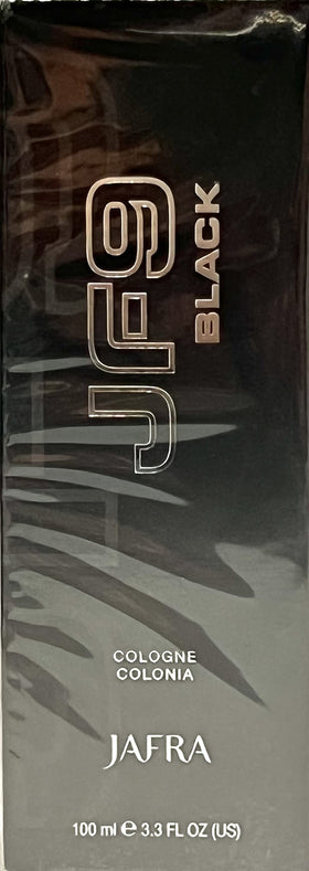 Jafra JF9 Black bottle close-up shows modern masculine design