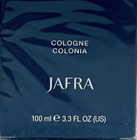 Jafra JF9 Blue Cologne packaging box emphasizes travel-friendly size