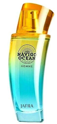 Jafra Navigo Ocean fragrance sample vial ideal for scent trials before purchase