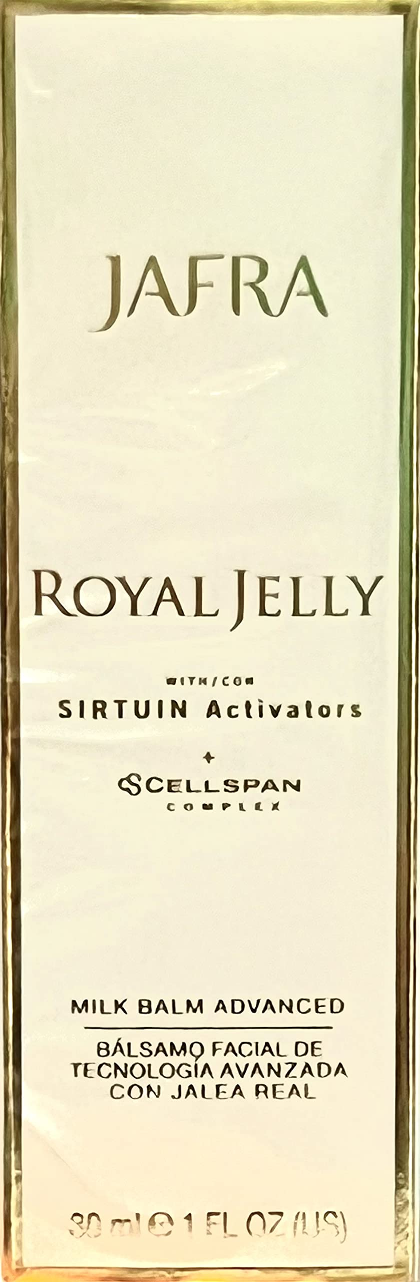 Jafra Royal Jelly Milk Balm in application demonstrates quick absorption.