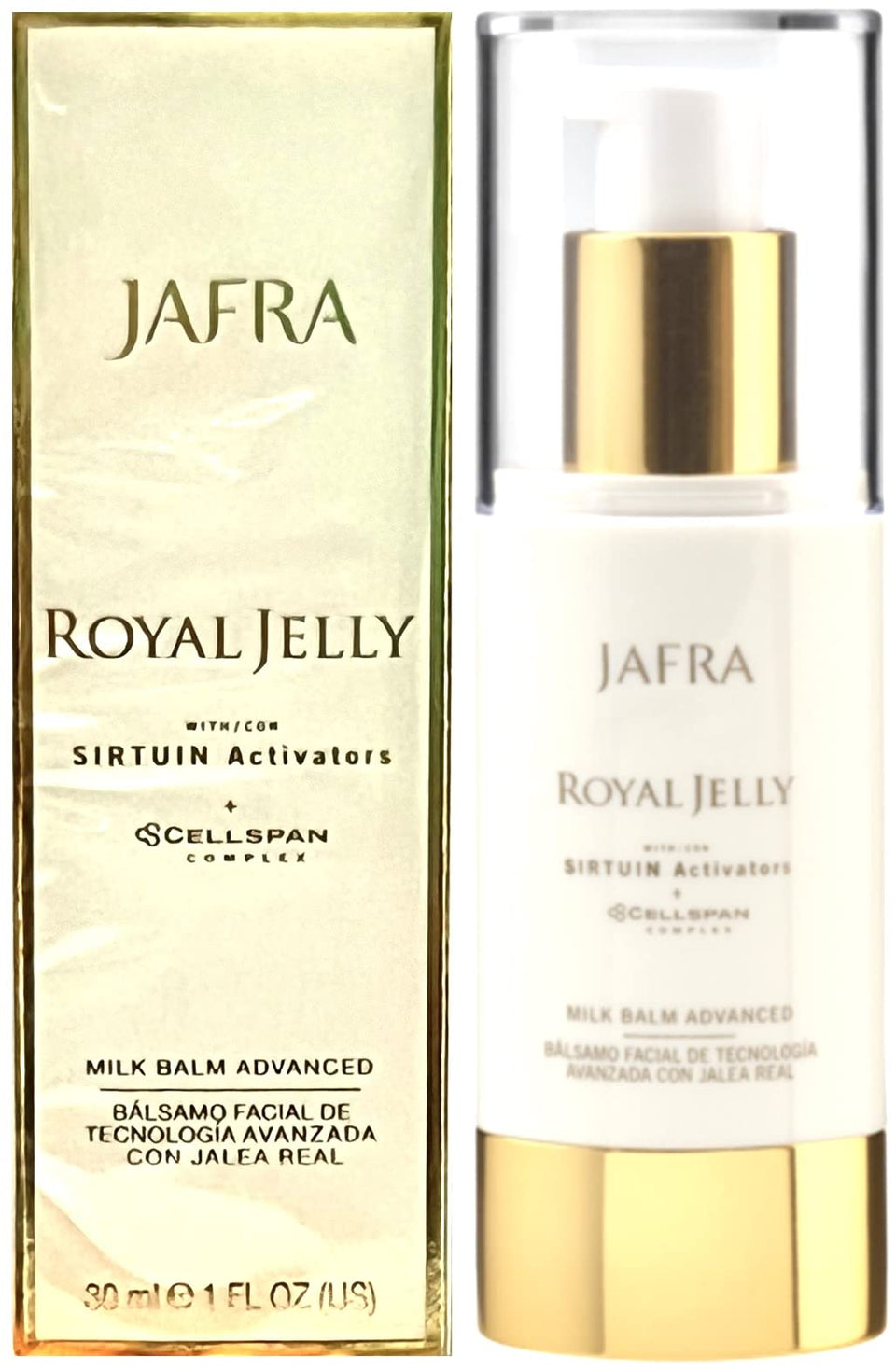 Jafra Royal Jelly Milk Balm jar provides instant hydration for daily skincare.