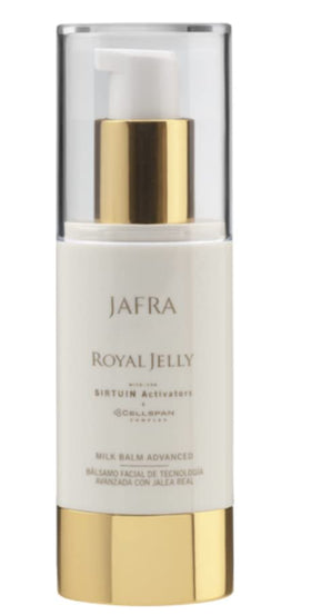 Texture swatch of Jafra Royal Jelly Milk Balm shows creamy, nourishing finish.