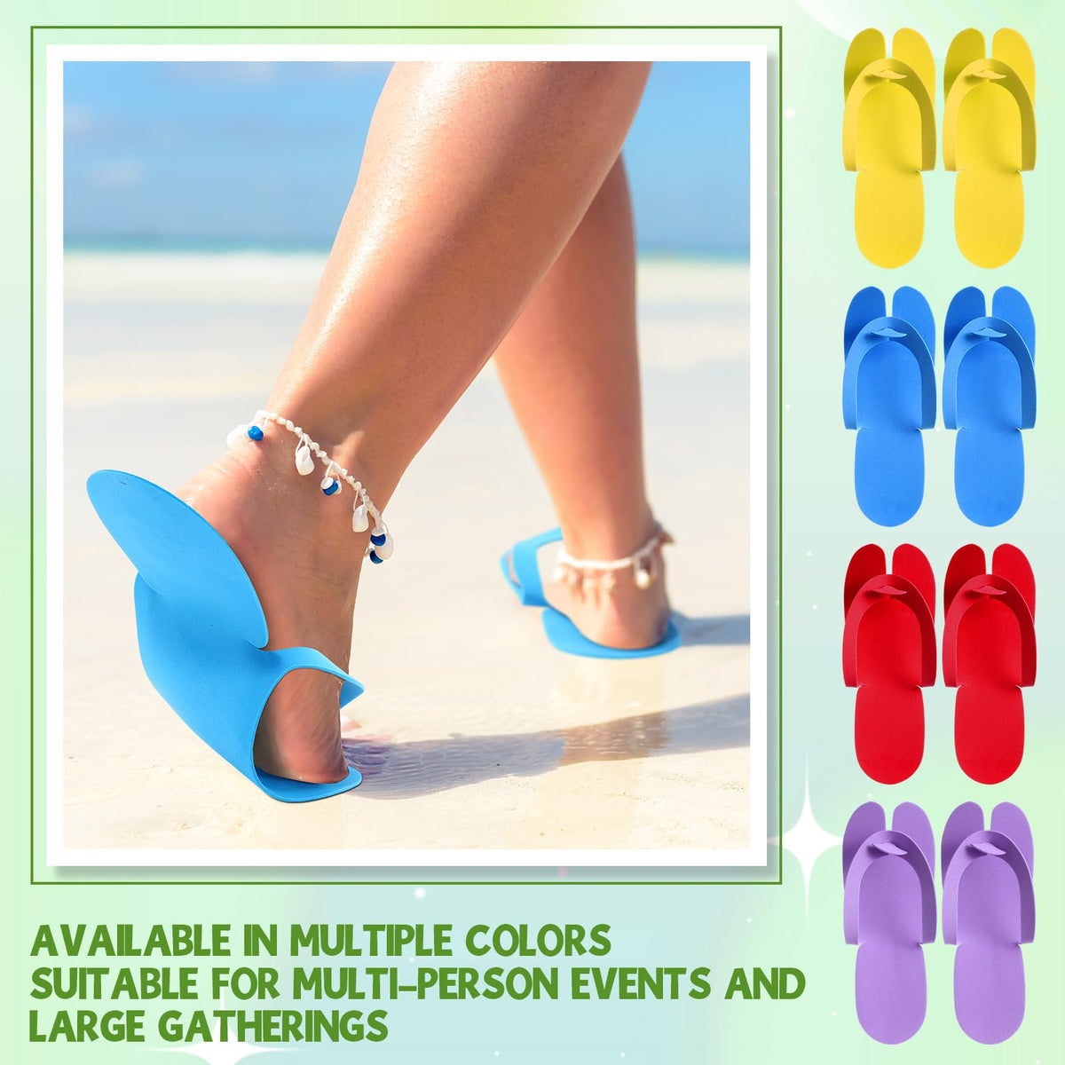 JaGely color-differentiation slippers for group foot care sessions