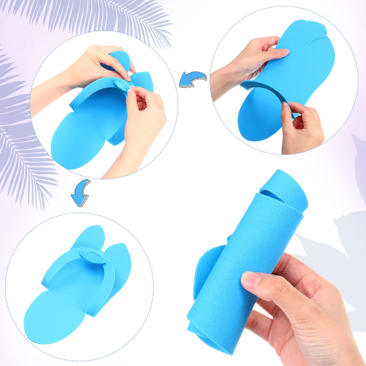 JaGely disposable EVA foam slippers with anti-slip design for safe spa and bath use