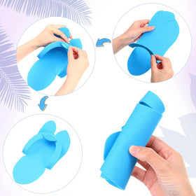 JaGely disposable EVA foam slippers with anti-slip design for safe spa and bath use
