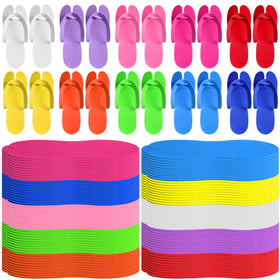 JaGely disposable pedicure slippers in a vibrant multi-color set for salons