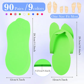 JaGely 9-color pedicure slippers set helps guests identify their footwear at events or salons