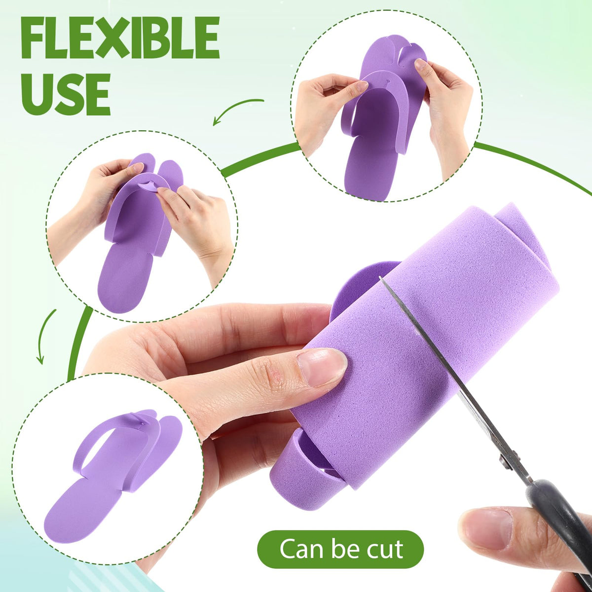 JaGely anti-slip EVA foam pedicure slippers for spa safety